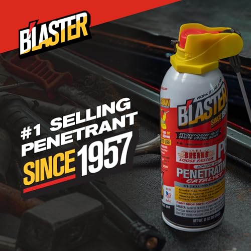 PB Blaster Penetrating Oil Spray, 11 oz Aerosol Cans (2-Pack) – Rust Remover & Bolt Loosener for Stuck Nuts, Bolts & Rusted Parts – Penetrating Catalyst for Automotive & Mechanical Use