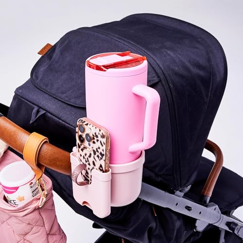 BrüMate Era Flip 40oz Tumbler with 100% Leakproof Covered Straw Lid | Hygienic Covered Straw | Insulated Stainless Steel Water Bottle with Handle | Cup Holder Friendly | BPA-Free (Polka Pearl)