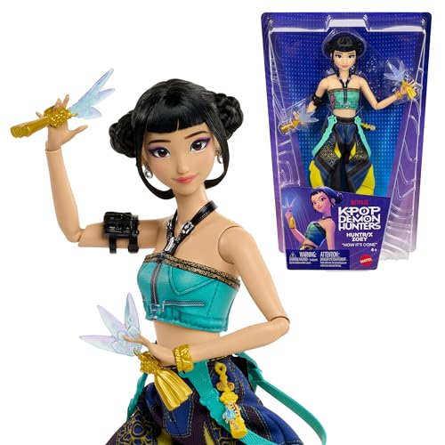 Mattel Kpop Demon Hunters HUNTR/X Zoey Fashion Doll | Wearing “How It’s Done” Performance Look, Spirit Blades Accessory, Inspired by the Movie