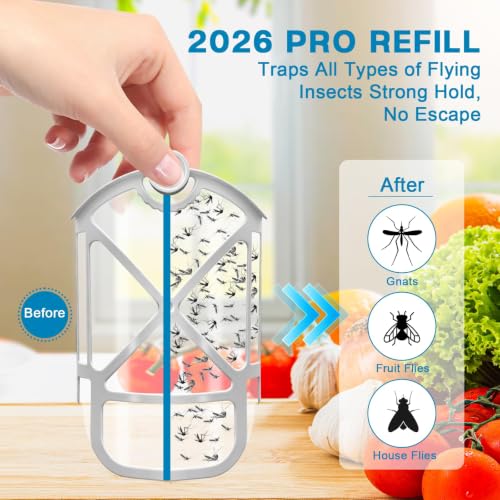 16 Pack Refill Cartridges, 2026 Upgraded Flying Insect Trap Refills Compatible with Flying Insect Trap Indoor Light M364 M364A and Max Fully Compatible Size