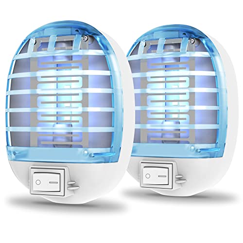 Bug Zapper Indoor, Mosquito Zapper Indoor with Blue Lights for Living Room | 2 Packs Electronic Mosquito Trap indoor, Mosquitoes Killer for Home, Fly Trap Insect Killerfor Kitchen, Baby Room