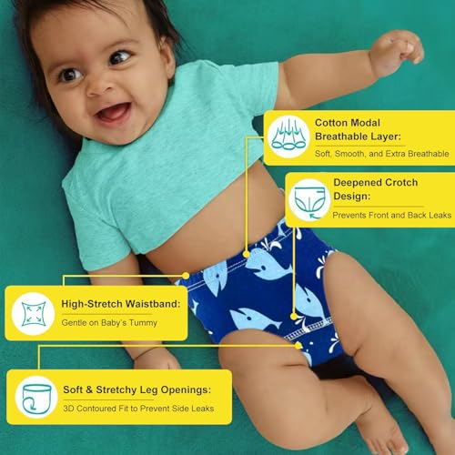 Upairy Training Pants for Boys Girls | Toddler Potty Training Underwear ,Leakproof Reusable Kids Confident Panties,Children's Potty Underwear 100% Cotton