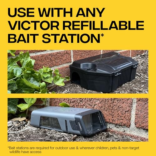 Victor Fast-Kill Bait Blocks II, 86-Count Rat and Mouse Poison Bait Blocks | Indoor and Outdoor Rodent Control, Eliminate Norway Rats, Roof Rats, & House Mice, Rodent Killer, 4lb Bag, M904B