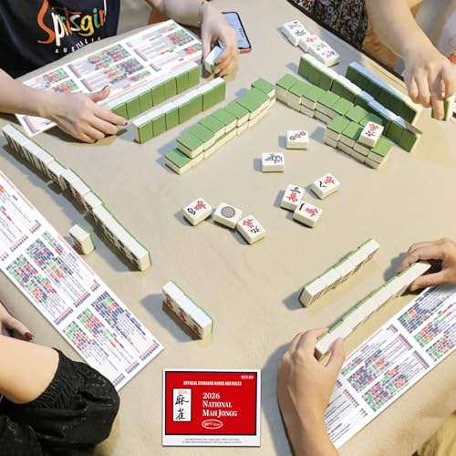 2026 NMJL Mah Jong Card Official Revision - Large Size - 4 Pcs | 2026 Edition, Hands and Rules