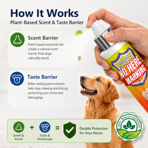 Bitter Apple Spray & Dog Potty Training Spray, 2-in-1 Dog Deterrent Spray to Stop Chewing, Marking and Gnawing, Anti‑Chew Training Aid for Furniture, Carpet, Floors & Shoes, Indoor and Outdoor Use
