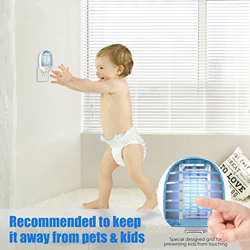 Bug Zapper Indoor, Mosquito Zapper Indoor with Blue Lights for Living Room | 2 Packs Electronic Mosquito Trap indoor, Mosquitoes Killer for Home, Fly Trap Insect Killerfor Kitchen, Baby Room