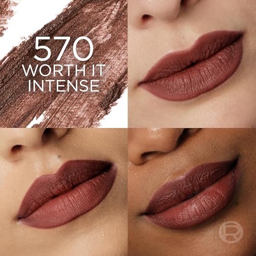 L'Oreal Paris Blurfiller Lip Liner, Lightweight, Buildable, and Sculpting Lip Pencil, Line, Define, and Contour for Fuller-Looking Lips, Worth It Intense, 0.21 oz