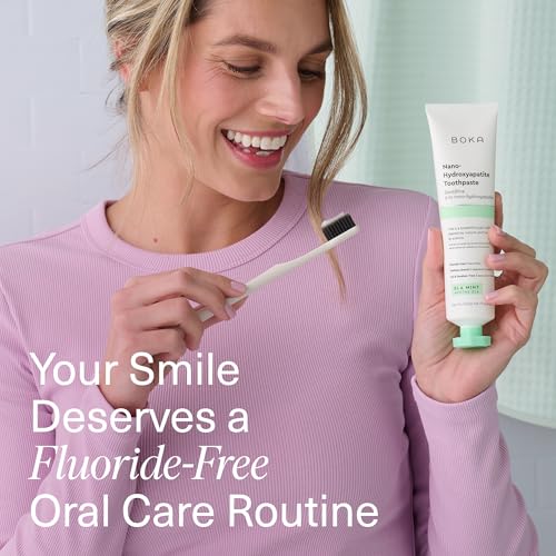 Boka Toothpaste - Fluoride Free Toothpaste, Nano Hydroxyapatite Toothpaste | Appropriate for Sensitive Teeth - Adult Oral Care - Ela Mint - 4 Oz, 1PK