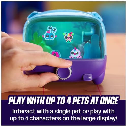 BITZEE Aquarium Interactive Fish Tank Toy & Digital Pet, Ages 5+ | Nurture 30 Virtual Fish, Reacts to Touch, Customize with LED Lights, Screen-Free Responsive Play, Birthday Gift for Kids