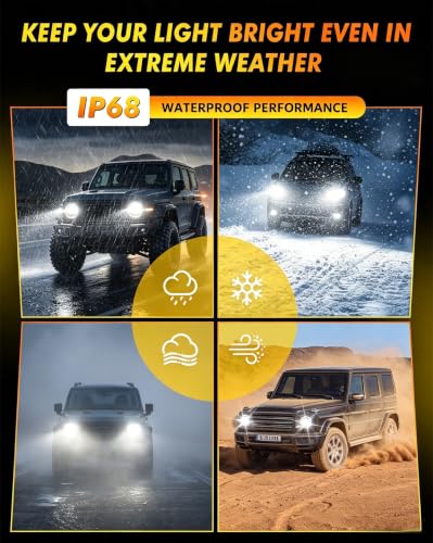 Termitor 2026 Latest H11 9005 LED Light Bulbs Combo, 100,000LM 1500% Brighter | No Flickering No Adapter Required, 70K+ Hrs Lifespan, 1:1 Halogen Driving Light Bulbs Size, Plug N Play, Pack of 4
