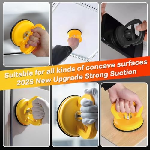 Car Dent Puller 3 Pack Dent Puller Powerful Car Dent Removal Kit Suction Cup Dent Puller for Car Dent Repair Dent Remover Tool for Car Body,Tiles Lifting,Objects Moving,Screen(Black+Orange)