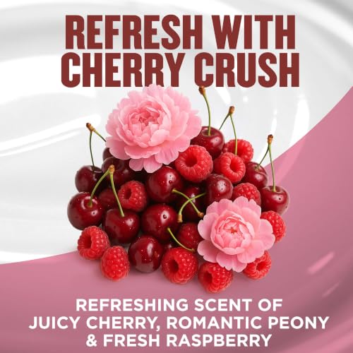 Gold Bond Cherry Crush Hydrating Gel Cream, Juicy Cherry Crush Scent, 24-Hour Hydrating Body Lotion with Hyaluronic Acid and Niacinamide, 14 oz.