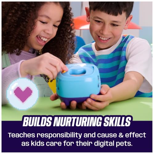 BITZEE Aquarium Interactive Fish Tank Toy & Digital Pet, Ages 5+ | Nurture 30 Virtual Fish, Reacts to Touch, Customize with LED Lights, Screen-Free Responsive Play, Birthday Gift for Kids