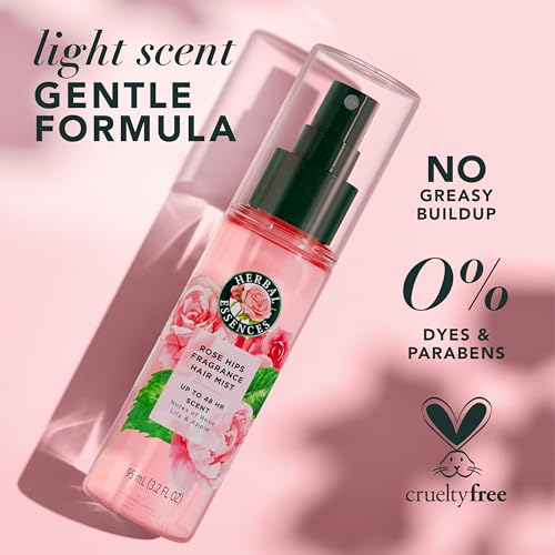 Herbal Essences Hair Perfume for Women, Rose Scent | Hair Mist Fragrance Spray, Frizz Control, 3.2 fl oz, for all Hair Types