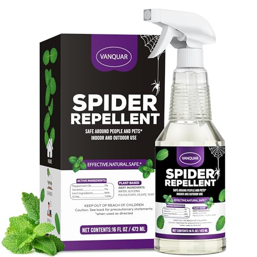 Peppermint Oil Insect & Spider Repellent Spray - All-Natural, Pet-Safe Bug Control for Home, Kitchen & Garden - 16 oz