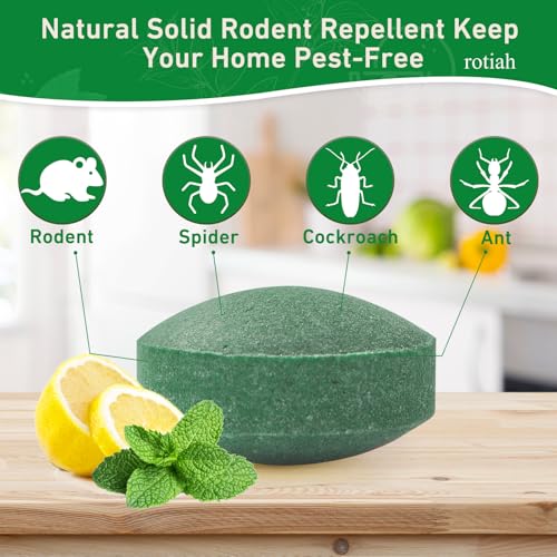 Pest Rodent Repellent, 24 Pack Peppermint Oil Repellent for Mouse Rats Spider Roach Ant Squirrel Pest Control Indoor & Outdoor, Natural Mice Deterrent Replace Trap Poisoning Family & Pet Safe Green