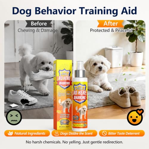 Bitter Apple Spray & Dog Potty Training Spray, 2-in-1 Dog Deterrent Spray to Stop Chewing, Marking and Gnawing, Anti‑Chew Training Aid for Furniture, Carpet, Floors & Shoes, Indoor and Outdoor Use