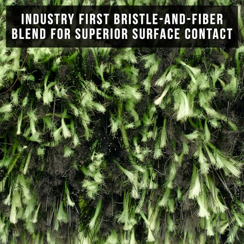 VIKING V+ Wheel Barrel Brush for Deep Wheel Cleaning, 17 Inch Length | Multi-Fiber Cleaning Brush for Car Detailing Kit and Car Detailing Kit, Clean Exhaust Tips, Wheels, and Rims, Black and Green