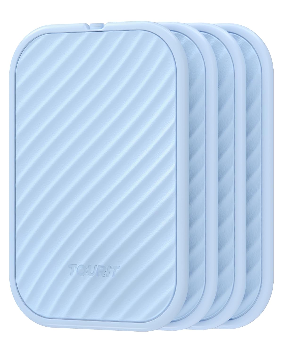 TOURIT 4 Pack Reusable Slim Ice Packs for Lunch Boxes and Coolers | Long Lasting Lunch Box Cooler Ice Packs, BPA-Free Non-Toxic Freezer Packs – for Lunch Bags, Travel, Picnic or Camping