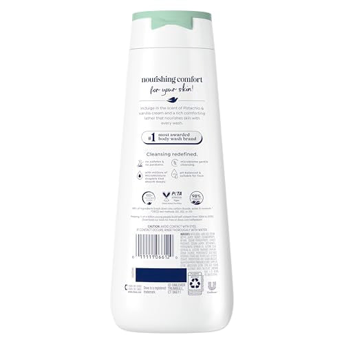 Dove Hydrating Body Wash for Women Pistachio & Vanilla Cream for Hydrated & Repaired Skin 20 fl oz