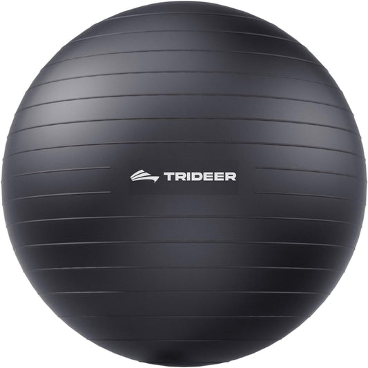 Trideer Exercise Ball for Yoga, Pilates & Fitness ‰ÛÒ Stability Ball Equipment for Home Gym & Office Chair, Core & Balance Training Accessories, Physical Therapy Equipment, Quick Pump Included, 5 Sizes