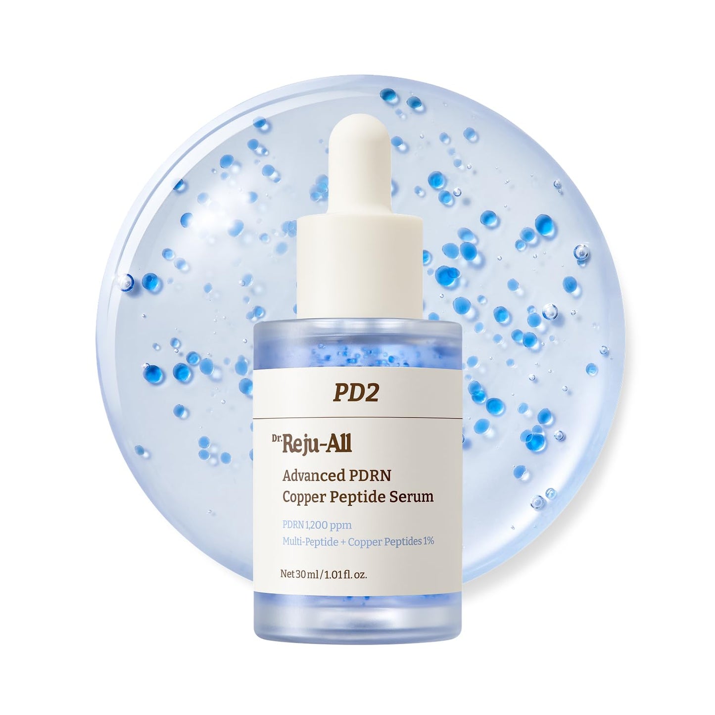 Dr.Reju-All Advanced PDRN Copper Peptide Serum 1.01 Fl Oz | GHK-Cu & PDRN Serum, Copper Peptides for Firming & Skin Elasticity, With Hyaluronic Acid & Hydrolyzed Collagen Peptides