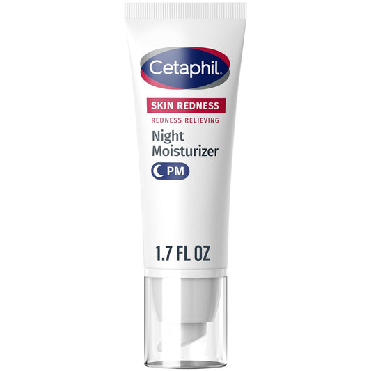 Cetaphil Night Cream, Redness Relieving Night Moisturizer for Face, 1.7 fl oz, For Dry, Redness-Prone Skin, Hypoallergenic, Fragrance Free