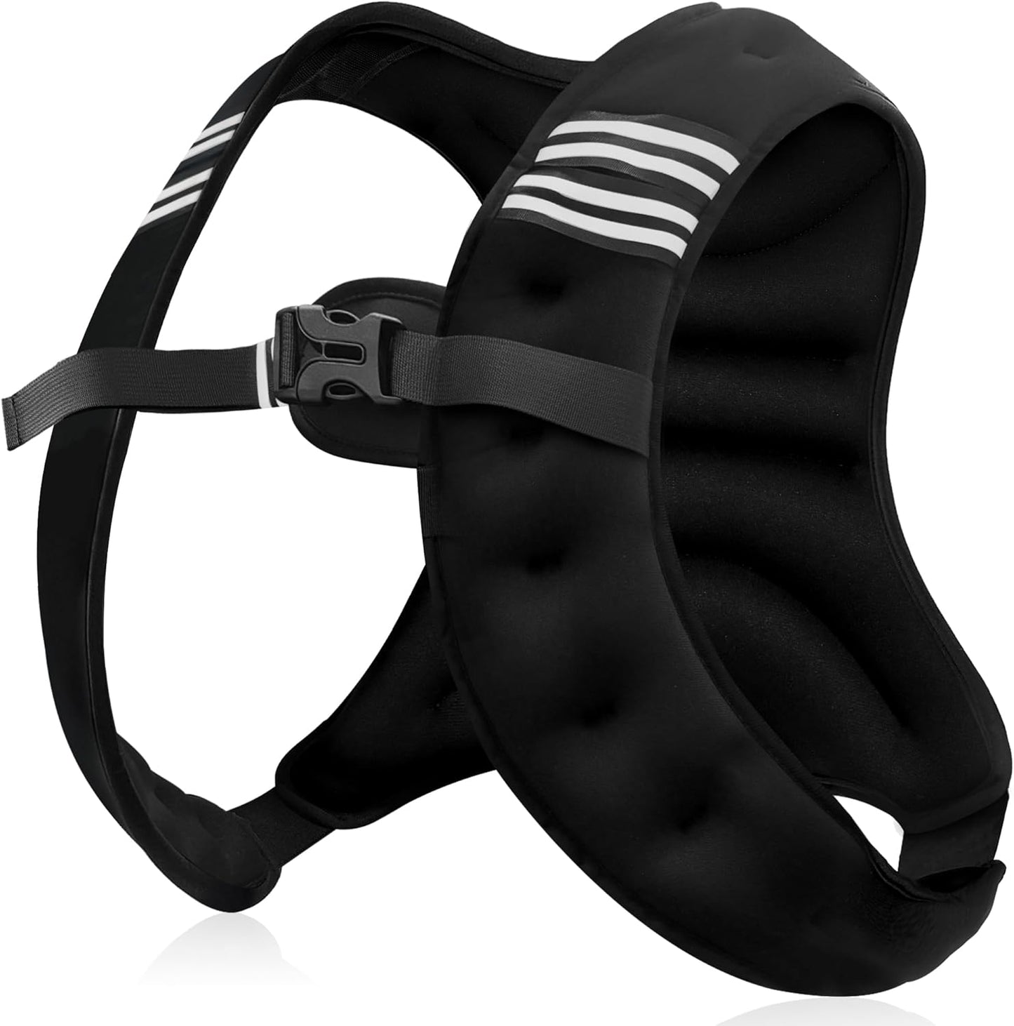 NATURELUX Weighted Vest Men or Women - 5/10/15/20/25/30lbs Weights with Reflective Stripe, Weighted Vest for Workout Equipment for Strength Training Running - Walking Weight Loss