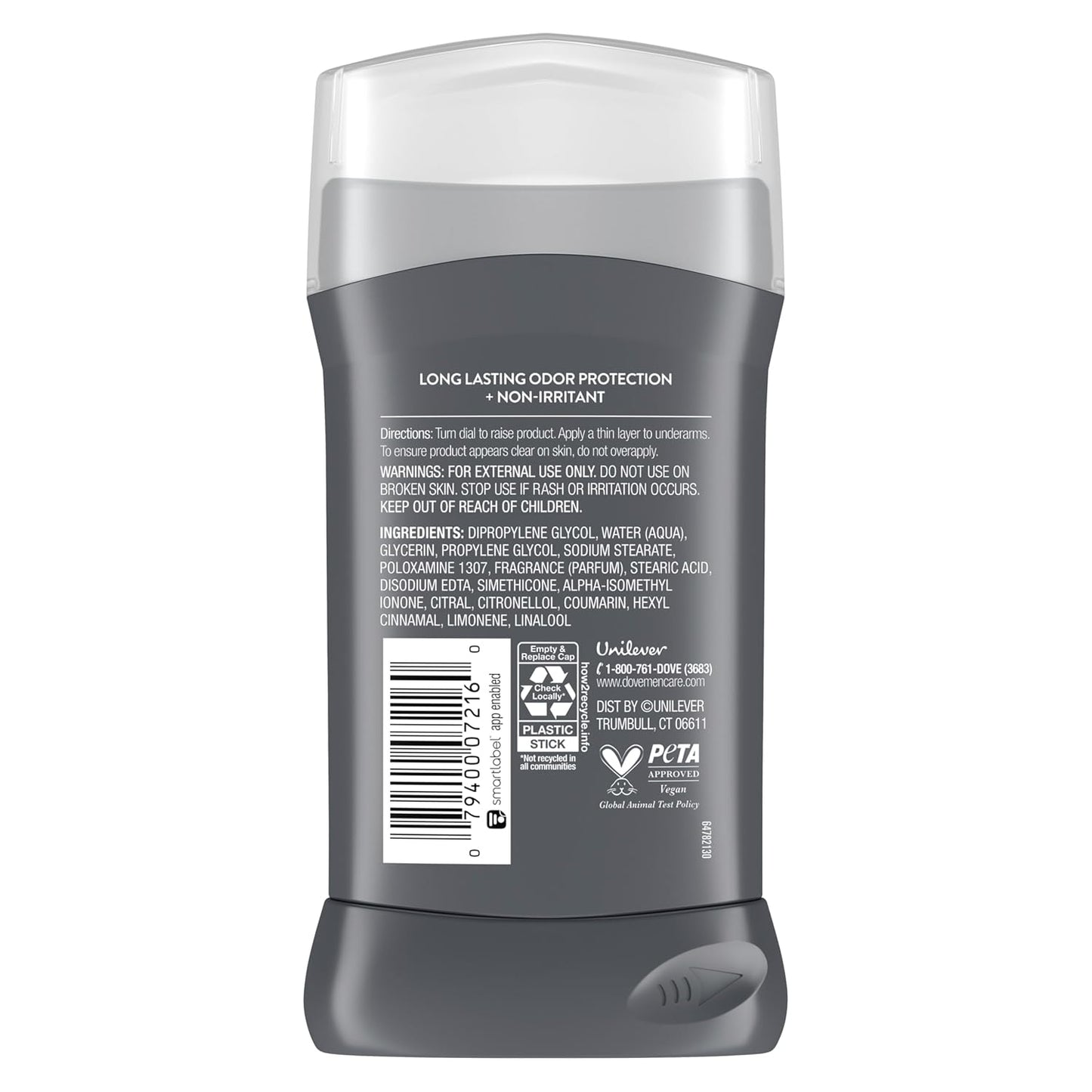 DOVE MEN + CARE Deodorant Stick for Men Clean Comfort 4 Count Aluminum Free 72-Hour Odor Protection Mens Deodorant with 1/4 Moisturizing Cream 3 oz (Pack of 4)