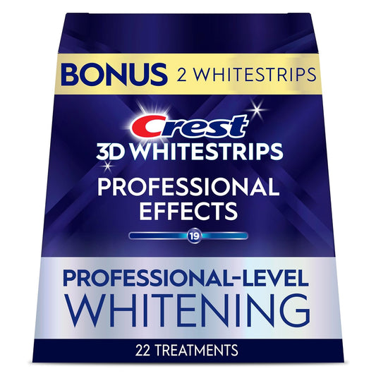 Crest 3D Whitestrips Professional Effects ‰ÛÒ Teeth Whitening Kit, 22 Treatments (20 + 2 Bonus), Each with 1 Upper/1Lower, 44 Strips ‰ÛÒ Crest 3DWhite Teeth Whitening Strips