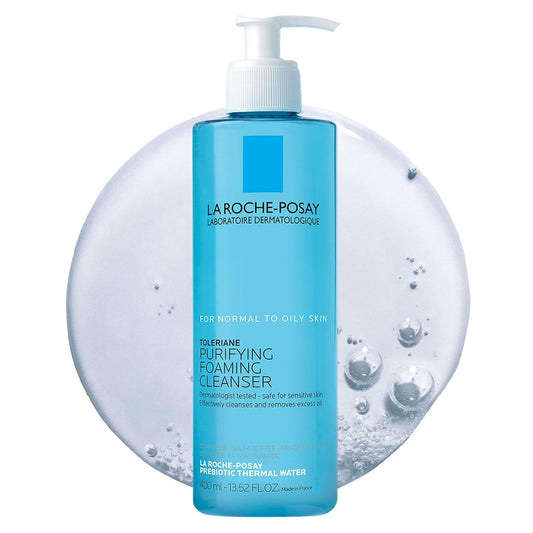 La Roche-Posay Toleriane Purifying Foaming Facial Cleanser, Oil Free Face Wash for Women & Men with Niacinamide + Ceramides, Pore Cleanser Safe For Sensitive Skin, Won‰۪t Dry Out Skin, Soap Free