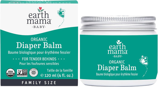 Earth Mama Organic Diaper Balm - 4 fl oz - Diaper Cream for Baby - Safe for Sensitive Skin - Baby Essentials