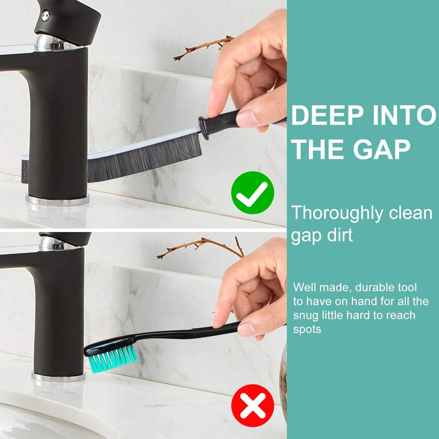Crevice Cleaning Brush•?ÎHard-Bristled Grout Brush•?Î2026 New Multifunctional Gap Cleaning Brush Tool•?ÎDead Corners Brushes for Bathroom Kitchen Tiles Window Door Slots•?Î3pcs