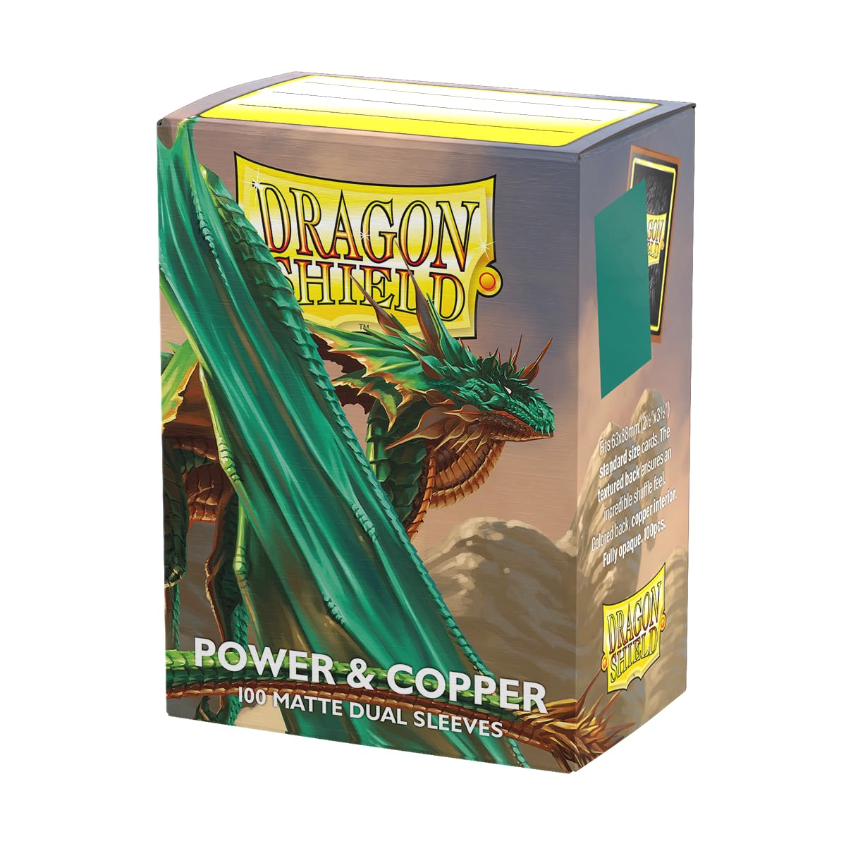 Dragon Shield | Matte Dual Standard Size Card Sleeves | 100ct - Smooth & Tough Premium TCG Sleeves - Compatible with Pokemon, One Piece, and Magic: The Gathering | Power & Copper