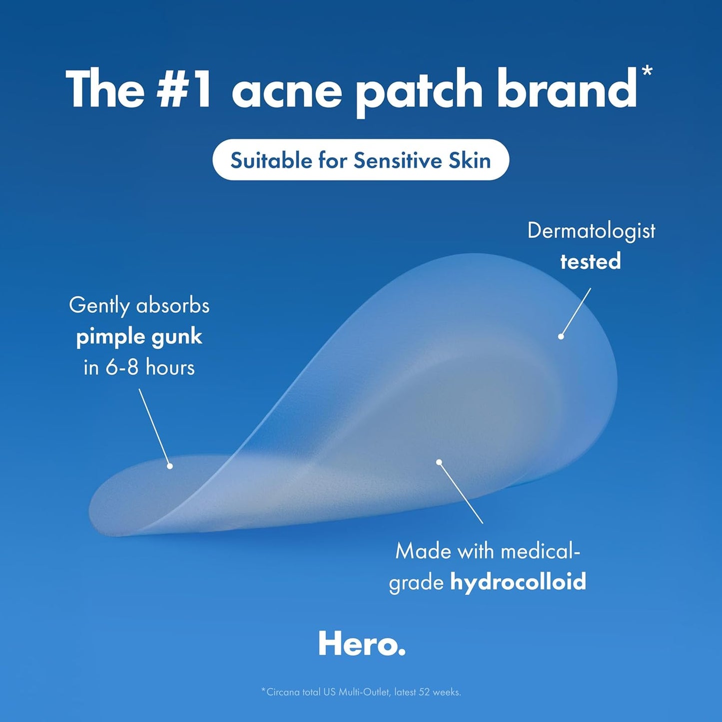 Mighty Patch‰ã¢ Invisible+ Patch ‰ÛÒ The Barely-There Daytime Hydrocolloid Acne Pimple Patch for Covering Zits and Blemishes, Tapered Edges Designed to Blend Into Skin (72ct)