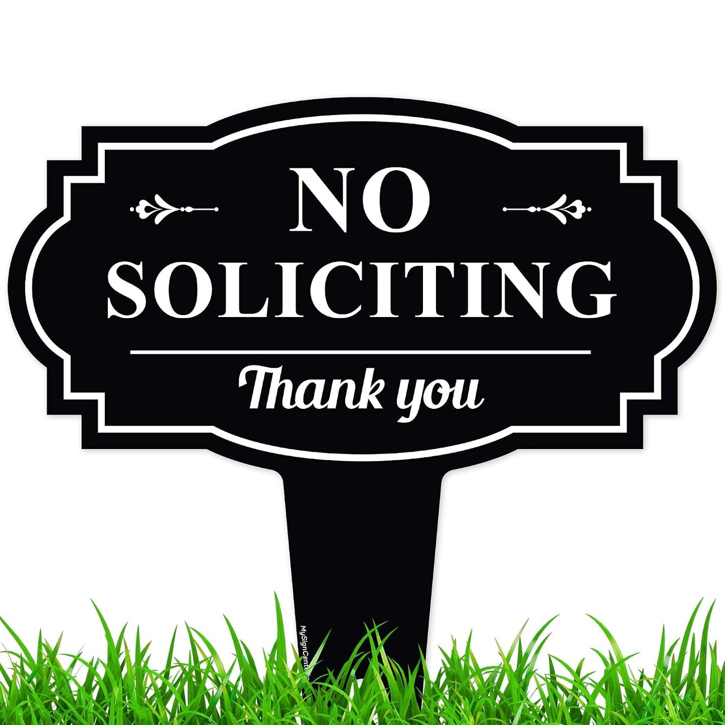 No Soliciting Sign For House, No Soliciting Yard Sign, 11x11 Inches, Rust Free ACM, Fade Resistant, Made in USA by My Sign Center