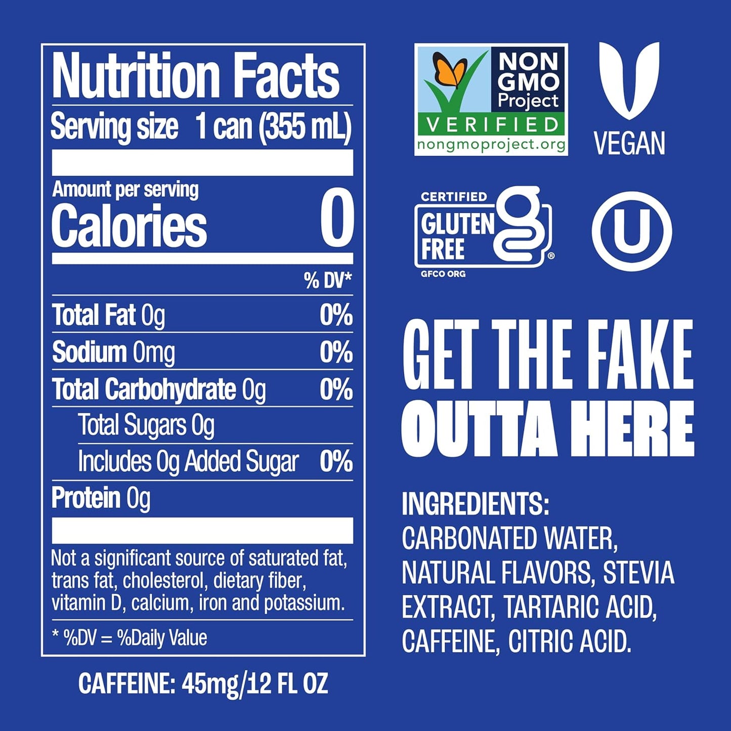 Zevia Zero Sugar Soda, Cola, 12 oz Cans (24-Pack) ‰ÛÒ Naturally Sweetened, Zero Calorie Sugar Free Soda - Non-GMO Project Verified, Gluten-Free, Vegan