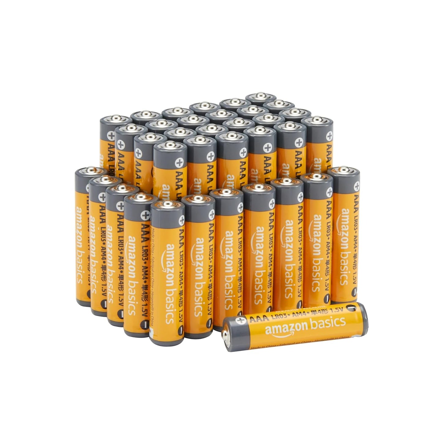 Amazon Basics AAA Long-Lasting Alkaline Batteries, 36-Count, 1.5 Volt, Reliable Performance, 10-Year Shelf Life, Emergency Storage