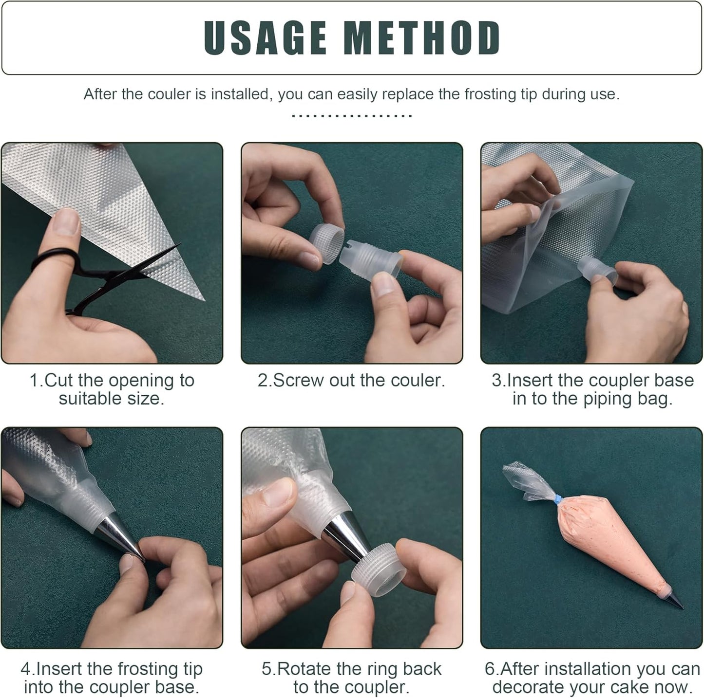 Piping Bags and Tips Set, Cakes Decorating Supplies Kit with 100pcs 12 Inch Pastry Bags, 16 Piping Tips, 3 Cake Scraper, 2 Couplers, 2 Bag Ties, Simple and Convenient Baking Supplies Set