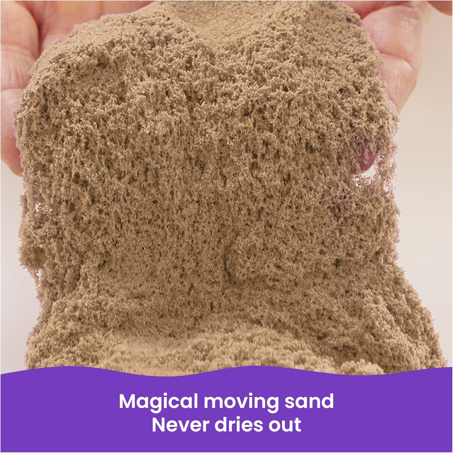 Kinetic Sand, 3.25lbs Beach Play Sand, Amazon Exclusive, Moldable Sensory Toys for Kids, Resealable Bag (Packaging May Vary), for Ages 3 and up