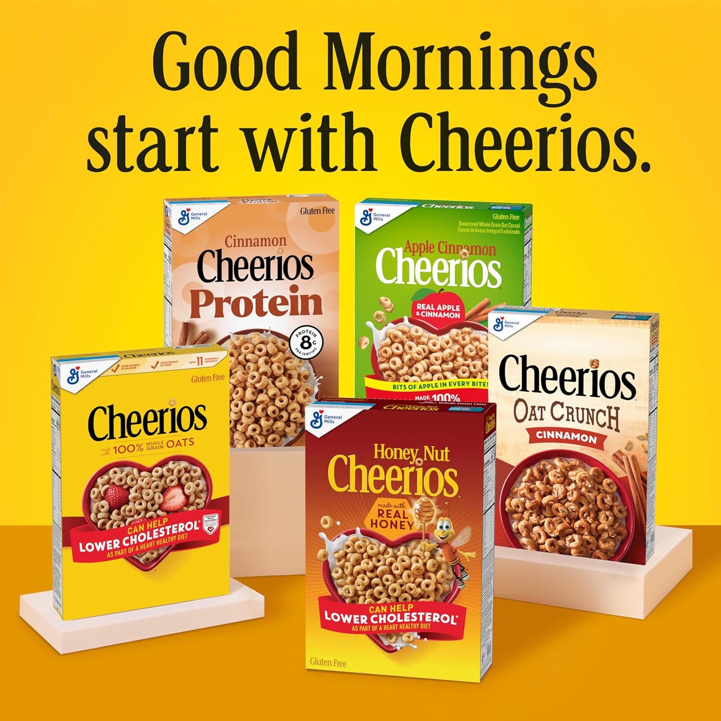 Multi Grain Cheerios, Heart Healthy Breakfast Cereal, Gluten Free, Family Size, 18 oz