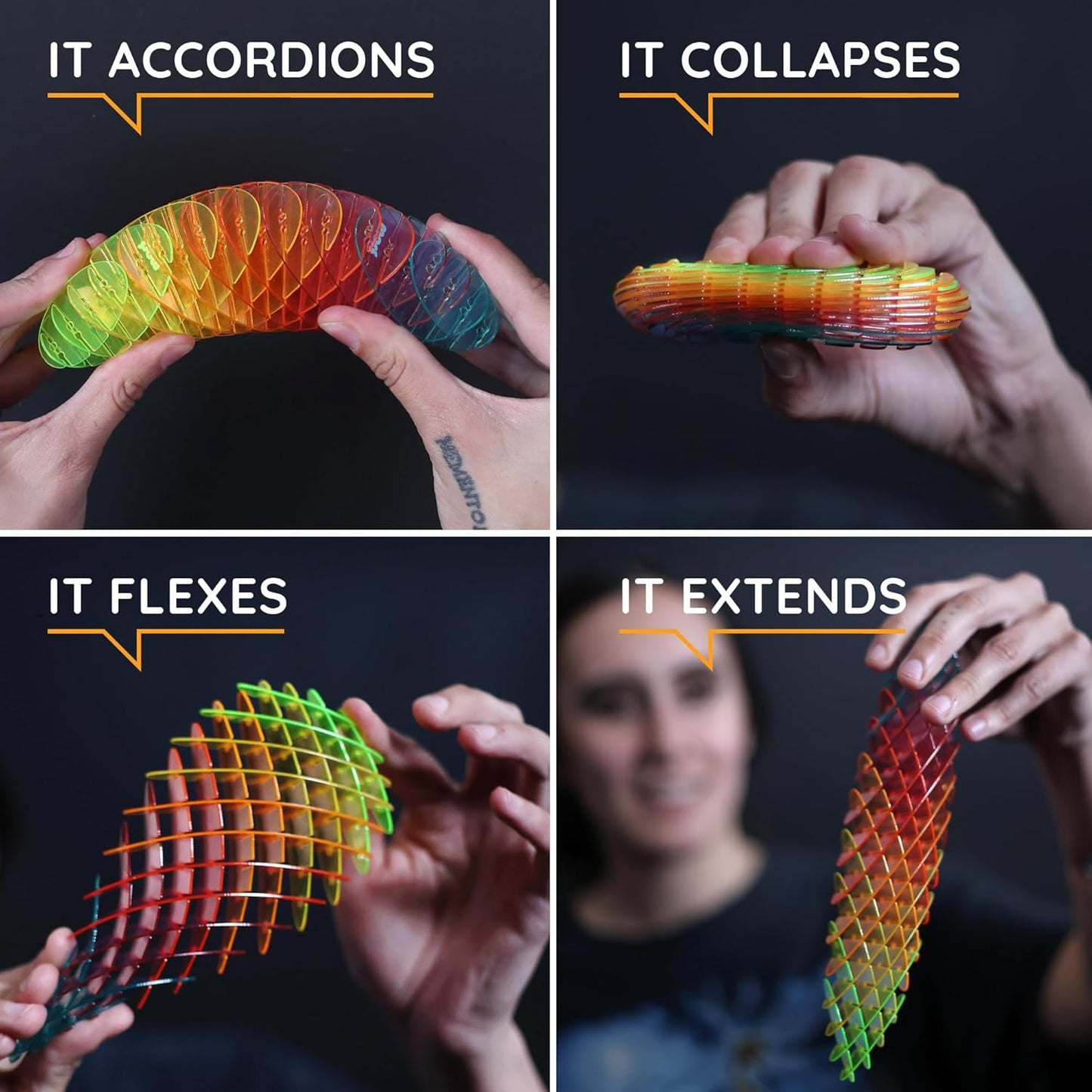 Morf Fidget Worm Toy - Flexible 3D Sensory Slug Figgy Toy for Kids, Teens, and Adults ‰ÛÒ Stretchy, Quiet, Stress and Anxiety Relief, Focus - For Play, School, Work Gifts, Great For Classroom and Office