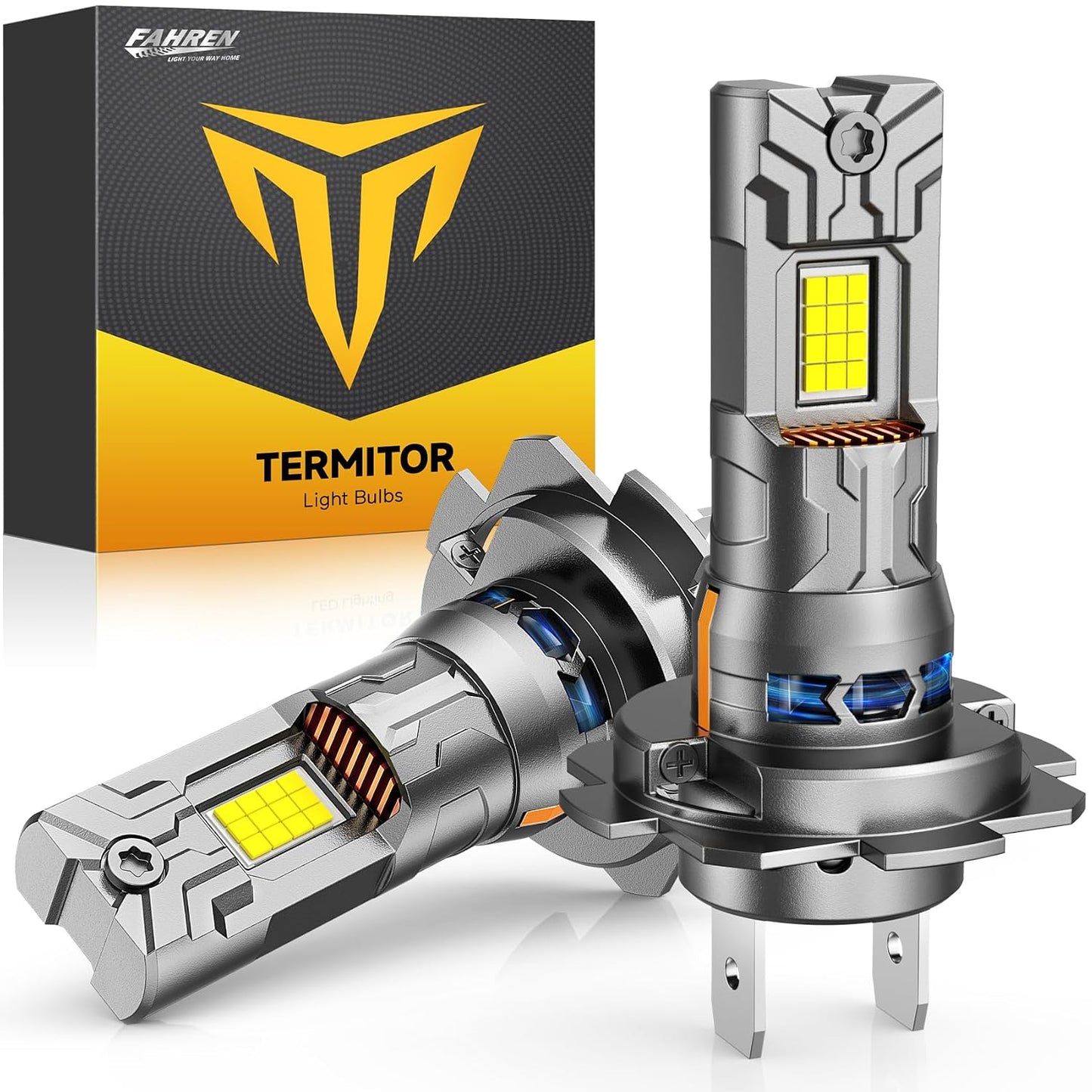 Ursprung 2026 𝐋𝐚𝐭𝐞𝐬𝐭-𝐆𝐞𝐧 H7/H7LL Bulbs, 900000LM 1200% 6500K Cool White, Real 1:1 Mini OEM Size, No Adapter Needed, Canbus Ready,10-Year Service Life, automotive-daytime-running-light-modules