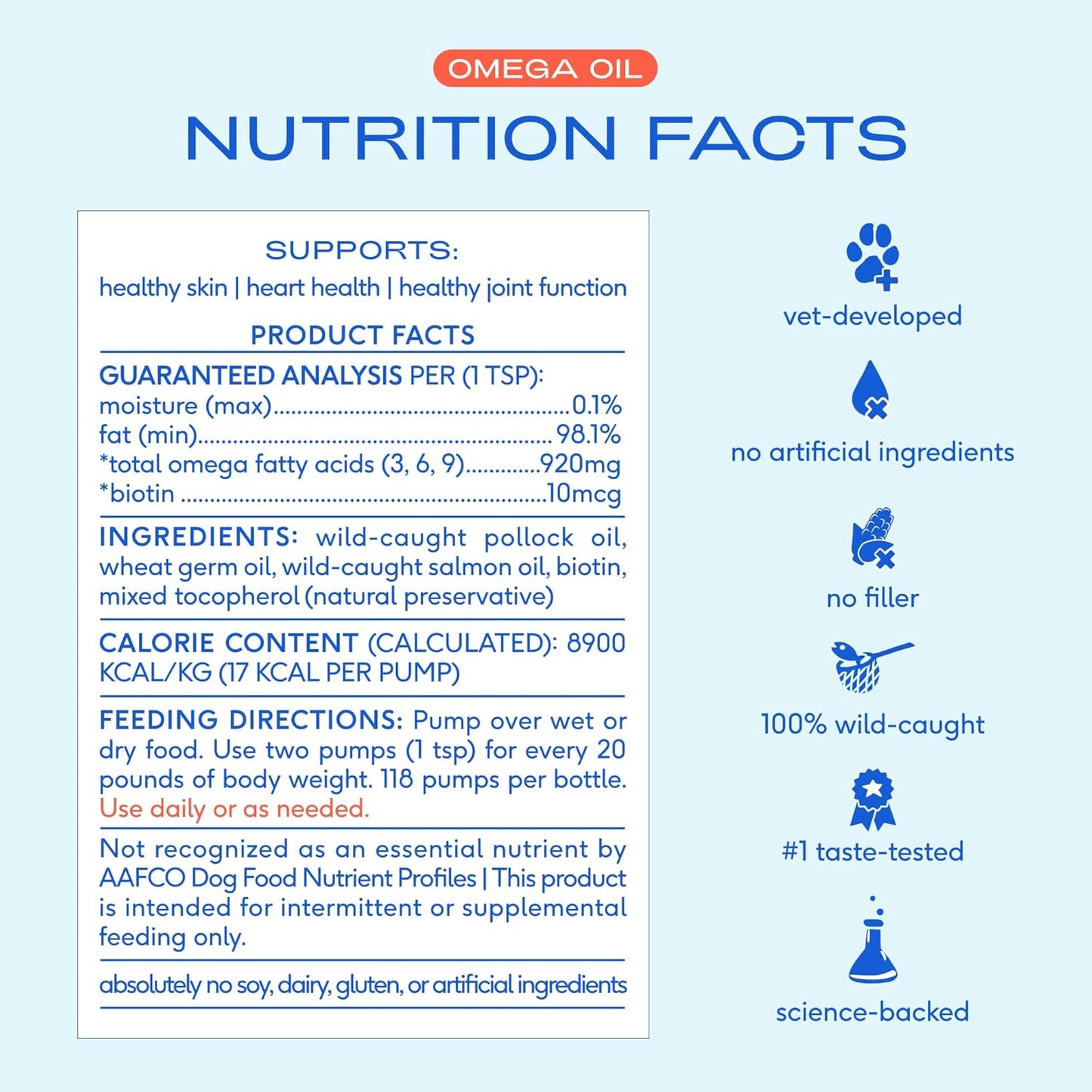 Native Pet Omega 3 Fish Oil for Dogs & Cats ‰ÛÒ Wild Alaskan Salmon Oil for Dogs Skin and Coat, Supports Joints, Heart & Shedding ‰ÛÒ Fast-Absorbing Omega 3 6 9 Liquid Supplement ‰ÛÒ 8oz