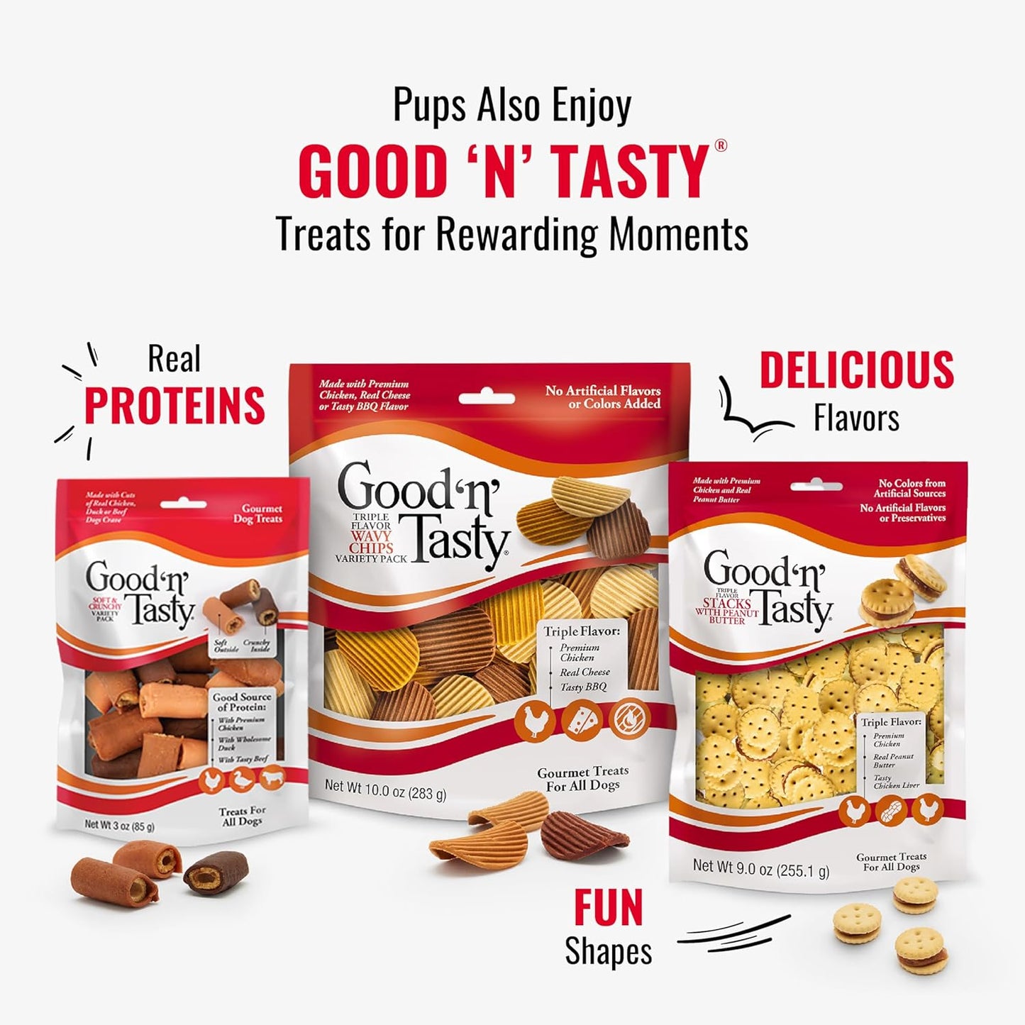 Good ‰Û÷n‰۪ Fun Triple Flavor Kabobs Chews for All Dogs, 24 Ounces, Treat Your Dog to Long-Lasting Chews Made from Beef Hide, Real Chicken, Pork Hide, Duck and Chicken Liver